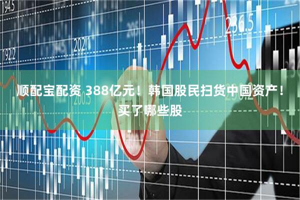 顺配宝配资 388亿元！韩国股民扫货中国资产！买了哪些股