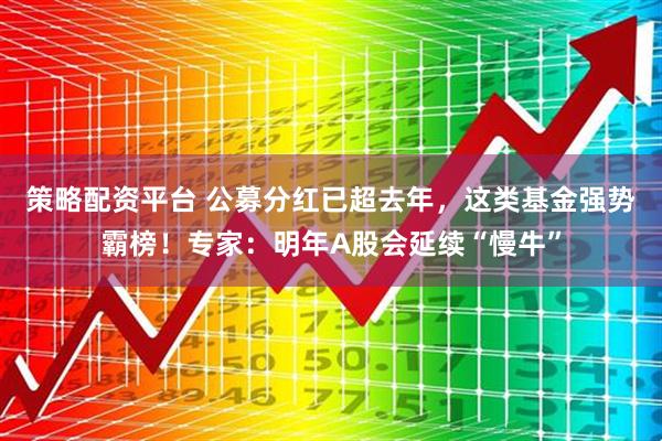 策略配资平台 公募分红已超去年，这类基金强势霸榜！专家：明年A股会延续“慢牛”